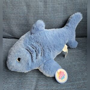 Nanco Shark 12" Silver Glitter Eyes Plush Soft Stuffed Animal Toy w/tags